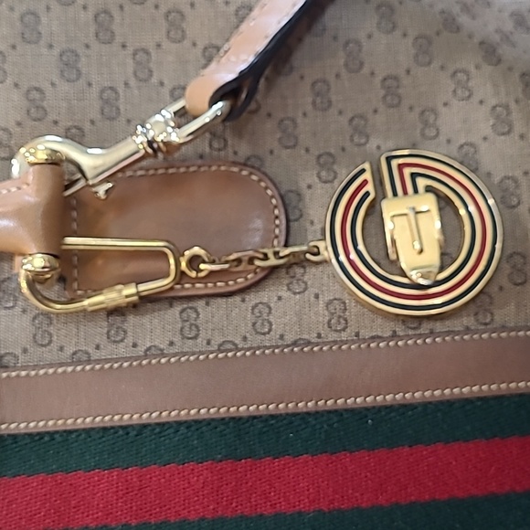 GUCCI~VERY RARE KEY CHAIN BAG CHARM ENAMEL-VINTAGE - Picture 9 of 11